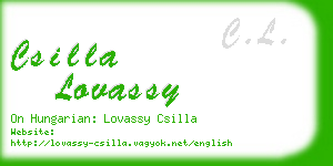 csilla lovassy business card